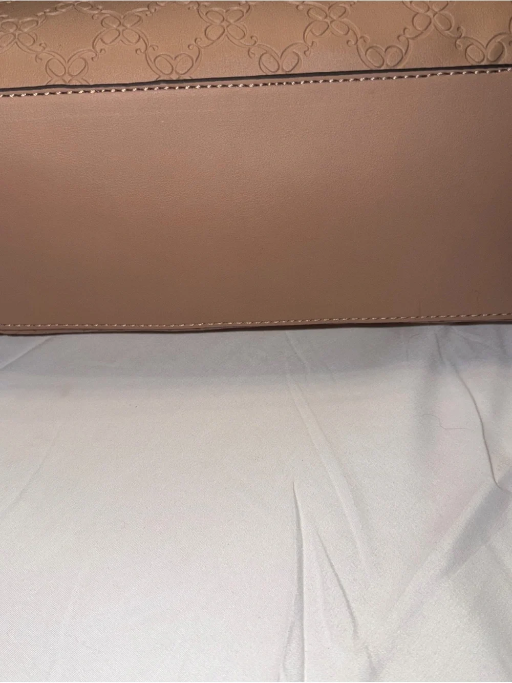 Nine West Blush Nude Embossed Satchel